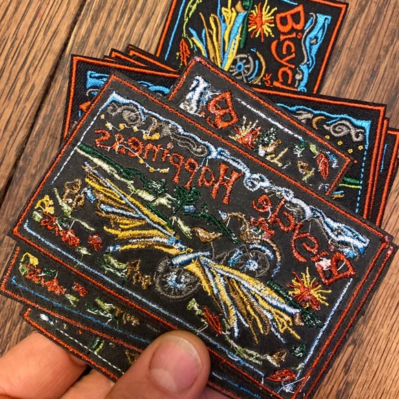 Bicycle Happiness patch artwork-sew on or iron on patch supports bike education - Picture 5 of 6